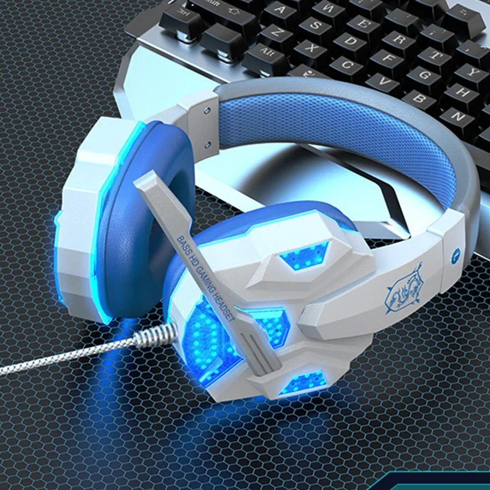 New Professional Wired Gaming Headphones With Microphone Led Light For Computer PS4 PS5 Xbox Bass Stereo PC Gaming Headset Gifts
