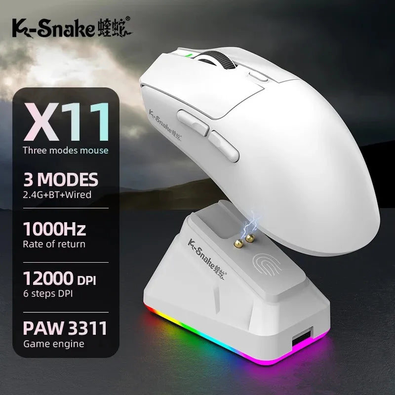 X11 Multi‑Color Wireless Mouse Black White Orange Red Ergonomic Design Mouse For PC Laptop Desktop Office Gaming