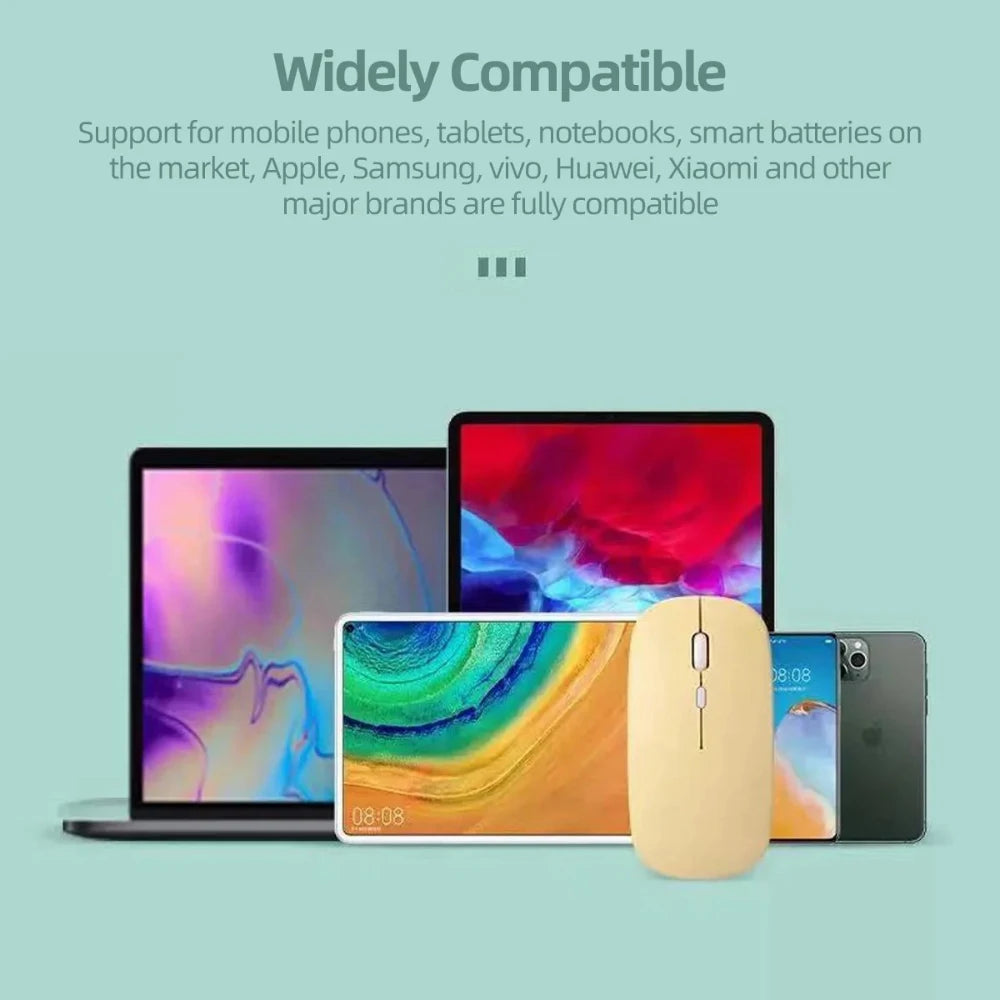 Bluetooth Mouse For Notebook PC Computer Battery Ultra-Thin Wireless Mouse For iPad Samsung Huawei Lenovo Android Windows Tablet