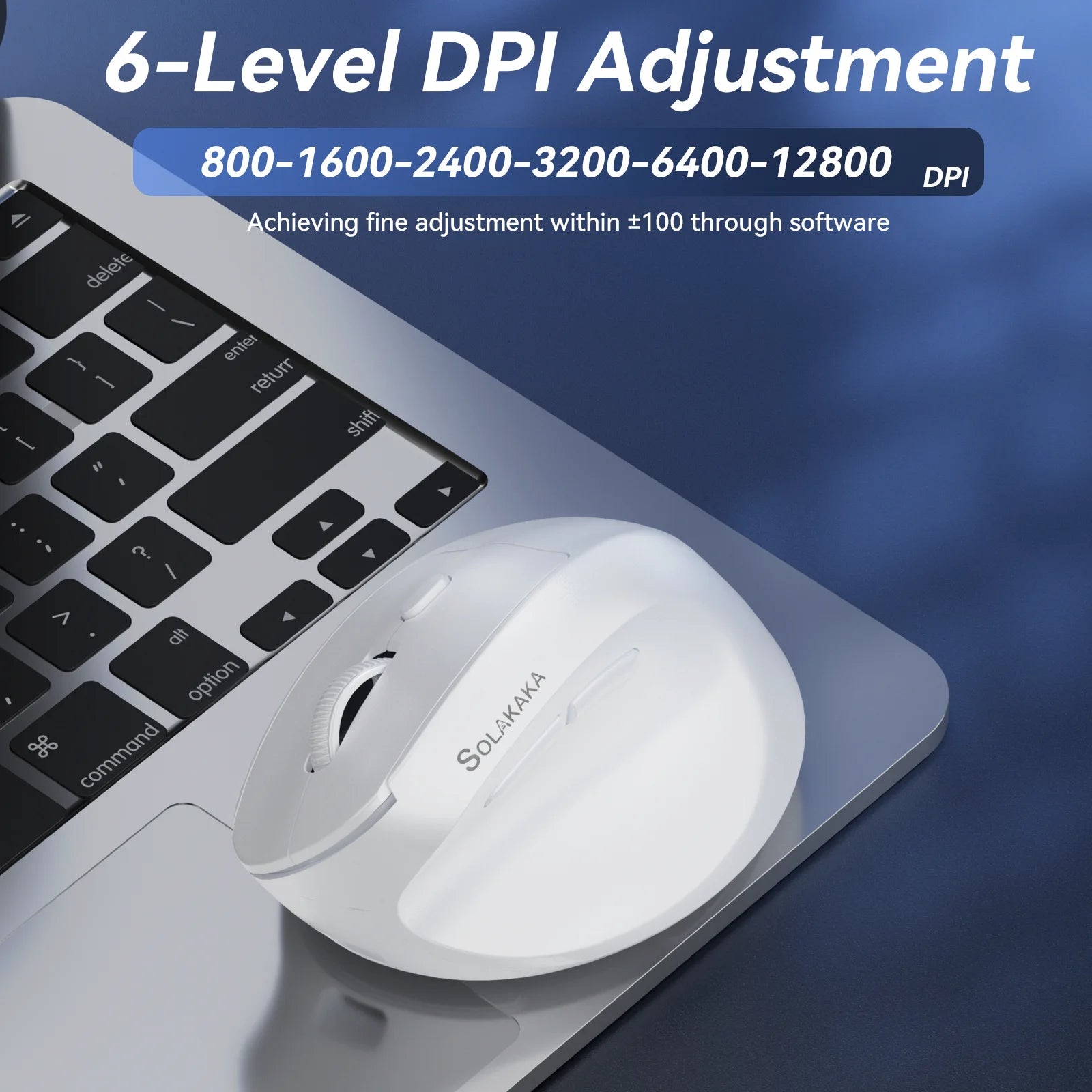 SM520 Vertical Mouse Wireless Bluetooth 5.0 2.4G Ergonomic 12800 DPI 6 Buttons for Mac Tablet Laptops Computer PC Mice