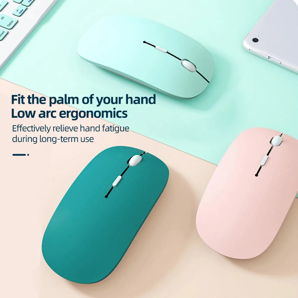 Bluetooth Mouse For Notebook PC Computer Battery Ultra-Thin Wireless Mouse For iPad Samsung Huawei Lenovo Android Windows Tablet