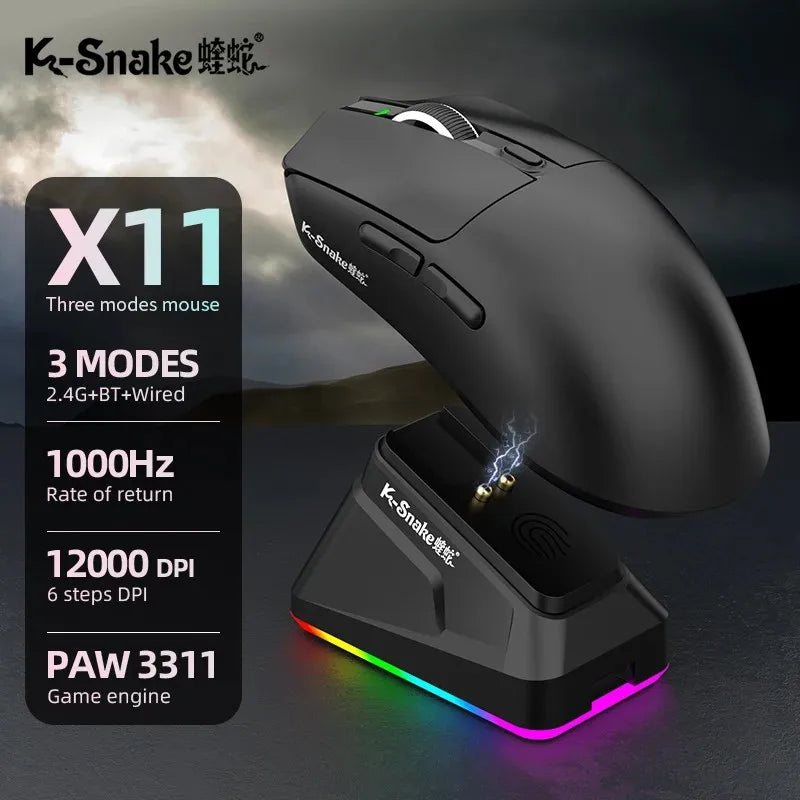 X11 Multi‑Color Wireless Mouse Black White Orange Red Ergonomic Design Mouse For PC Laptop Desktop Office Gaming