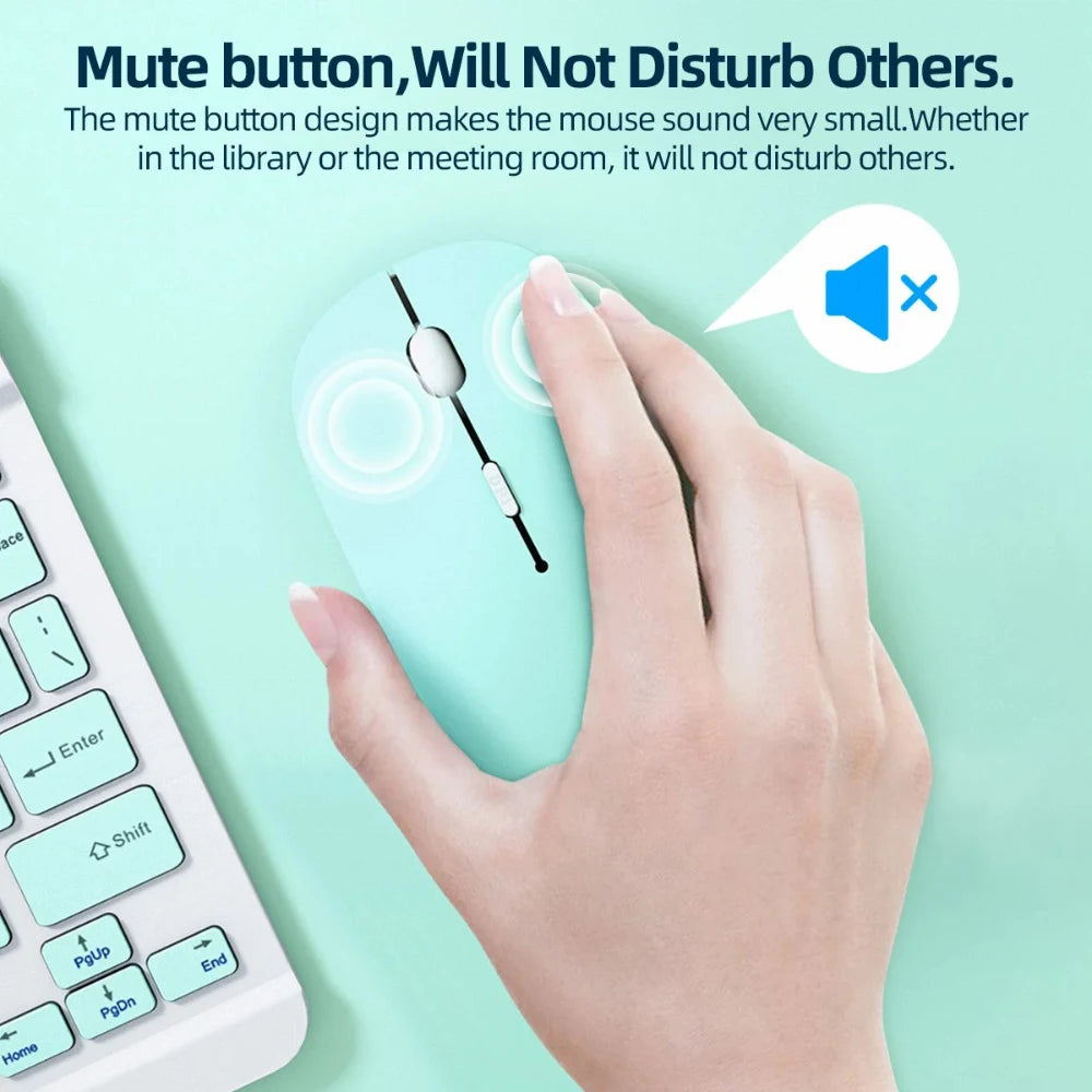 Bluetooth Mouse For Notebook PC Computer Battery Ultra-Thin Wireless Mouse For iPad Samsung Huawei Lenovo Android Windows Tablet